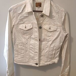 AMERICAN EAGLE DISTRESSED DENIM WOMAN'S JACKET